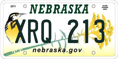 NE license plate XRQ213