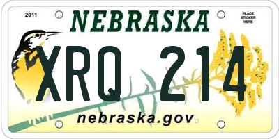NE license plate XRQ214