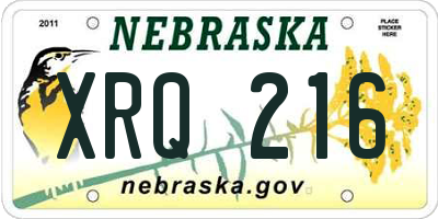 NE license plate XRQ216