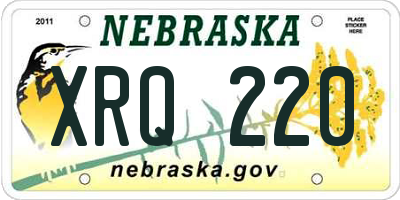 NE license plate XRQ220