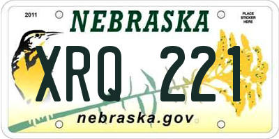 NE license plate XRQ221