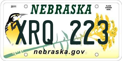 NE license plate XRQ223
