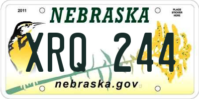NE license plate XRQ244