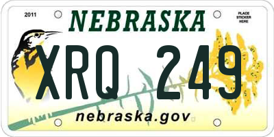 NE license plate XRQ249