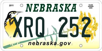 NE license plate XRQ252