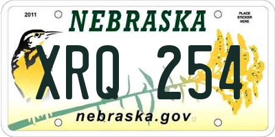 NE license plate XRQ254