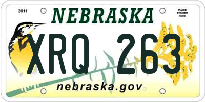 NE license plate XRQ263