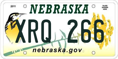 NE license plate XRQ266
