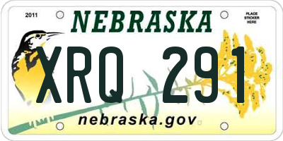 NE license plate XRQ291