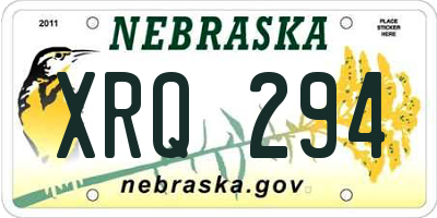 NE license plate XRQ294