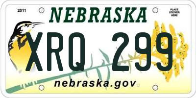 NE license plate XRQ299