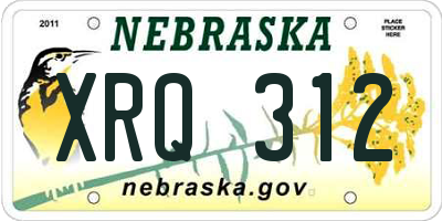 NE license plate XRQ312