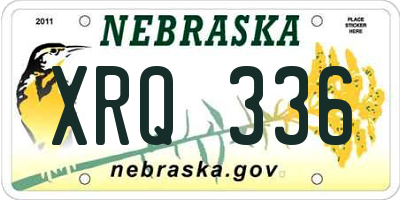 NE license plate XRQ336