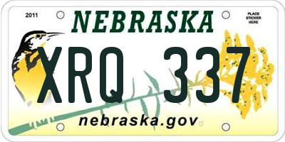 NE license plate XRQ337