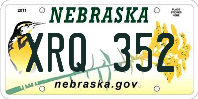 NE license plate XRQ352