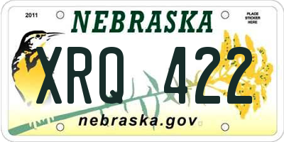 NE license plate XRQ422