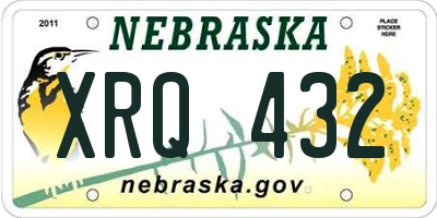 NE license plate XRQ432