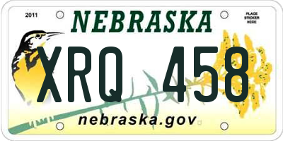 NE license plate XRQ458