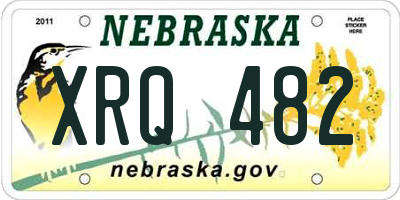 NE license plate XRQ482