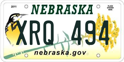 NE license plate XRQ494