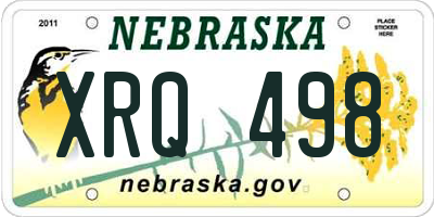 NE license plate XRQ498
