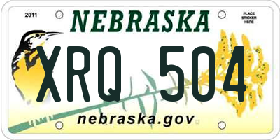 NE license plate XRQ504
