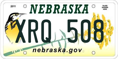 NE license plate XRQ508