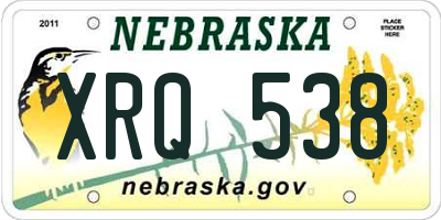 NE license plate XRQ538