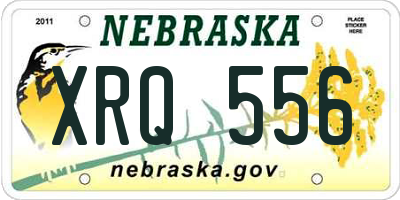 NE license plate XRQ556