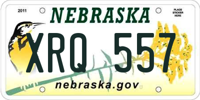 NE license plate XRQ557