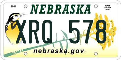NE license plate XRQ578