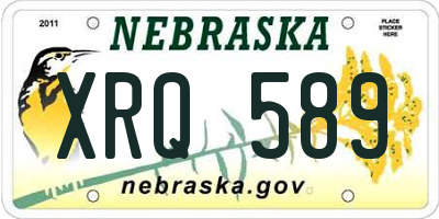 NE license plate XRQ589