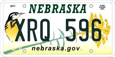 NE license plate XRQ596