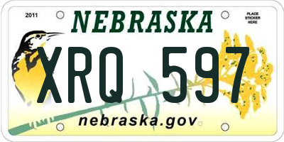 NE license plate XRQ597