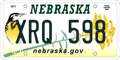 NE license plate XRQ598