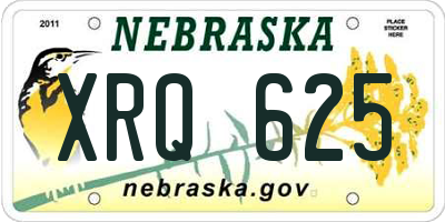 NE license plate XRQ625
