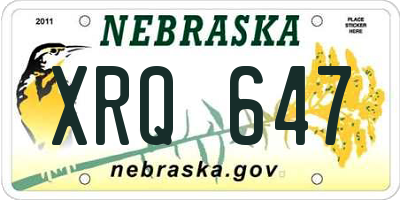NE license plate XRQ647