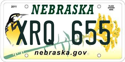 NE license plate XRQ655