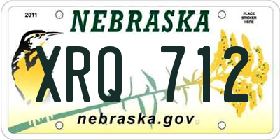 NE license plate XRQ712