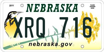 NE license plate XRQ716
