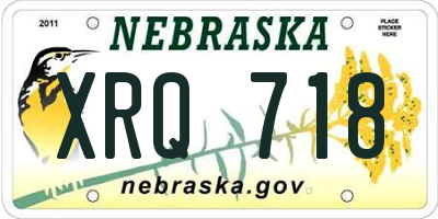 NE license plate XRQ718