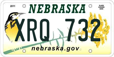 NE license plate XRQ732