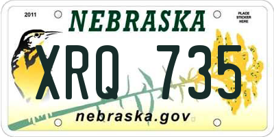 NE license plate XRQ735
