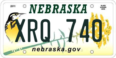 NE license plate XRQ740