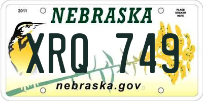 NE license plate XRQ749