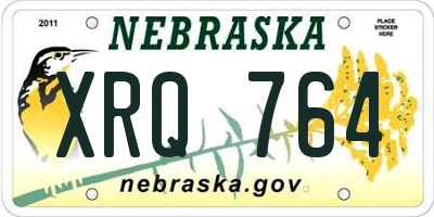 NE license plate XRQ764
