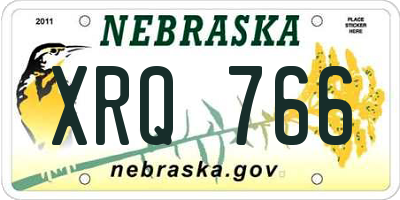 NE license plate XRQ766