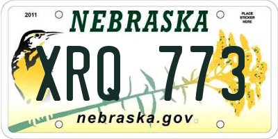 NE license plate XRQ773