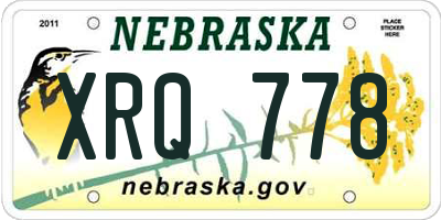 NE license plate XRQ778