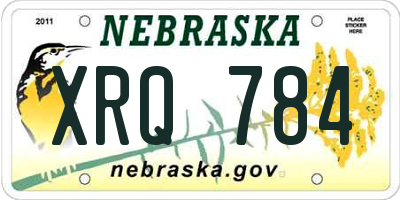 NE license plate XRQ784